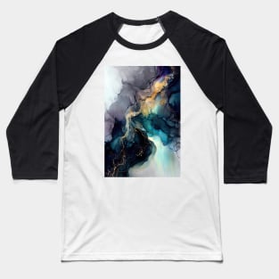 Mystical Skies - Abstract Alcohol Ink Art Baseball T-Shirt